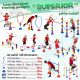 Iron Sport koordinaciona kombinacija SUPERIOR podesivi čunjevi podesive prepone  provlačilice hula hop - KKSUP06