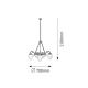 Rabalux Luster Annabella E14 3x MAX 40 + E27 2x MAX 60W bronzana (8633) - 8633