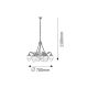 Rabalux Luster Annabella E14 6x MAX 40 + E27 2x MAX 60W bronzana (8636) - 8636-1