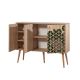 HANAH HOME Komoda Mega 121, svetlobraon/zelena - 863SPH3417
