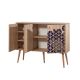 HANAH HOME Komoda Mega 123, svetlobraon/ljubičasta - 863SPH3418