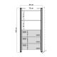 HANAH HOME Polica za knjige Cosmo Cortex, crna/krem - 863SPH3601