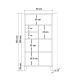 HANAH HOME Polica za knjige Marina Flora 200, braon - 863SPH3609