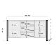 HANAH HOME Komoda Cosmo Rio, braon/crna - 863SPH3907