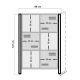 HANAH HOME Polica za knjige Cosmo Neva, braon/crna - 863SPH3912