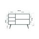 HANAH HOME Komoda Mega 122, svetlobraon/crvena - 863SPH3937