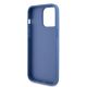 LICENSED GUESS GUESS maska za iPhone 15 Pro Max LEATHER 4G TRIANGLE STRASS, plava - GUHCP15XP4TDPB