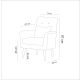 ATELIER DEL SOFA Fotelja Zeni Berjer, krem - 867UNQ1001