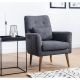 ATELIER DEL SOFA Fotelja Zeni Berjer, tamnosiva - 867UNQ1004