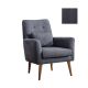 ATELIER DEL SOFA Fotelja Zeni Berjer, tamnosiva - 867UNQ1004