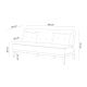 ATELIER DEL SOFA Sofa trosed Fuoco, tamnoplava - 867UNQ1322