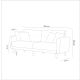 ATELIER DEL SOFA Trosed Aria, tamnosiva - 867UNQ1326