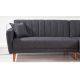 ATELIER DEL SOFA Ugaona garnitura Aqua, desna, tamnosiva - 867UNQ1404