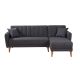 ATELIER DEL SOFA Ugaona garnitura Aqua, desna, tamnosiva - 867UNQ1404