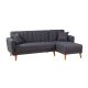 ATELIER DEL SOFA Ugaona garnitura Aqua, desna, tamnosiva - 867UNQ1404