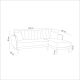 ATELIER DEL SOFA Ugaona garnitura Aqua, desna, krem - 867UNQ1430