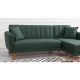 ATELIER DEL SOFA Ugaona garnitura Aqua, desna, tamozelena - 867UNQ1431