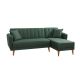 ATELIER DEL SOFA Ugaona garnitura Aqua, desna, tamozelena - 867UNQ1431