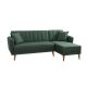 ATELIER DEL SOFA Ugaona garnitura Aqua, desna, tamozelena - 867UNQ1431