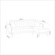 ATELIER DEL SOFA Ugaona garnitura Aqua, desna, tamozelena - 867UNQ1431