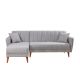 ATELIER DEL SOFA Ugaona garnitura Aqua, leva, siva - 867UNQ1434