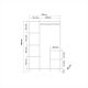 HANAH HOME Ormar Hedera 2, svetlobraon - 869VEL4260
