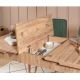 HANAH HOME Trpezarijski set Vina, braon/zelena - 869VEL5122