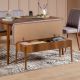 HANAH HOME Set trpezarijski sto i stolice Vina, braon/siva - 869VEL5141