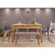 HANAH HOME Set trpezarijski sto i stolice Santiago, braon/siva - 869VEL5214