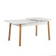 HANAH HOME Produživi trpezarijski sto Santiago, bela/braon - 869VEL5224