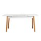 HANAH HOME Produživi trpezarijski sto Santiago, bela/braon - 869VEL5224