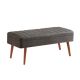 HANAH HOME Klupa Vina 1053 - 2 , antracit/braon - EP2798369