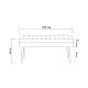 HANAH HOME Klupa Vina 1048 - 2, braon/tamno plava - EP2797824