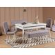 HANAH HOME Set trpezarijski sto i stolice Vina 0701, bela/siva - 869VEL5343