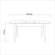 HANAH HOME Trpezarijski sto Oliver open, bela/braon - 869VEL8106