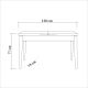 HANAH HOME Trpezarijski sto Oliver open, bela/braon - 869VEL8106
