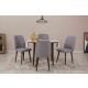 HANAH HOME Set trpezarijski sto i stolice Vina 0701, braon/siva - 869VEL8712