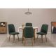 HANAH HOME Set trpezarijski sto i stolice Vina 1070, braon/zelena - 869VEL8714
