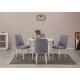 HANAH HOME Set trpezarijski sto i stolice Vina 0701, bela/siva - 869VEL8724