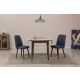 HANAH HOME Set trpezarijski sto i 2 stolice Vina 1048, braon/plava - 869VEL8732