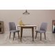 HANAH HOME Set trpezarijski sto i 2 stolice Vina 0701, braon/siva - 869VEL8734