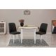 HANAH HOME Set trpezarijski sto i 2 stolice Vina 1053, bela/antacit - 869VEL8743