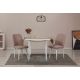 HANAH HOME Set trpezarijski sto i 2 stolice Vina 0900, bela/krem - 869VEL8744