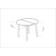 HANAH HOME Trpezarijski sto Oliver, braon/crna - 869VEL8749