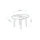 HANAH HOME Proširivi sto Vina, braon - 869VEL8752