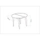 HANAH HOME Proširivi sto Vina, tamnobraon - 869VEL8754