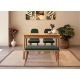 HANAH HOME Set trpezarijski sto i stolice Vina Mini 01 1070, svetlobraon/zelena - 869VEL8810