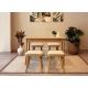 HANAH HOME Set trpezarijski sto i stolice Vina Mini 05 1005, svetlobraon/krem - 869VEL8826