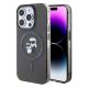 LICENSED KARL LAGERFELD Maska za iPhone 15 Pro MAGSAFE IML KC GLITTER, crna - 200846-1