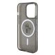 LICENSED KARL LAGERFELD Maska za iPhone 15 Pro MAGSAFE IML KC GLITTER, crna - 200846-1